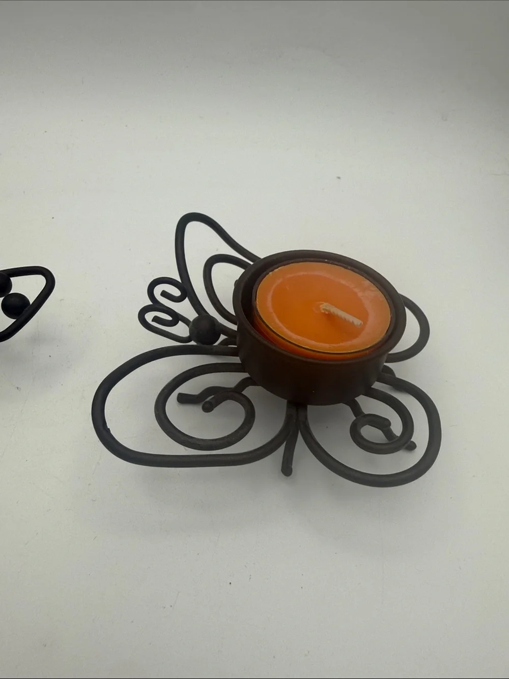 Partylite Little Critters metal lizard & butterfly tealight candle holders